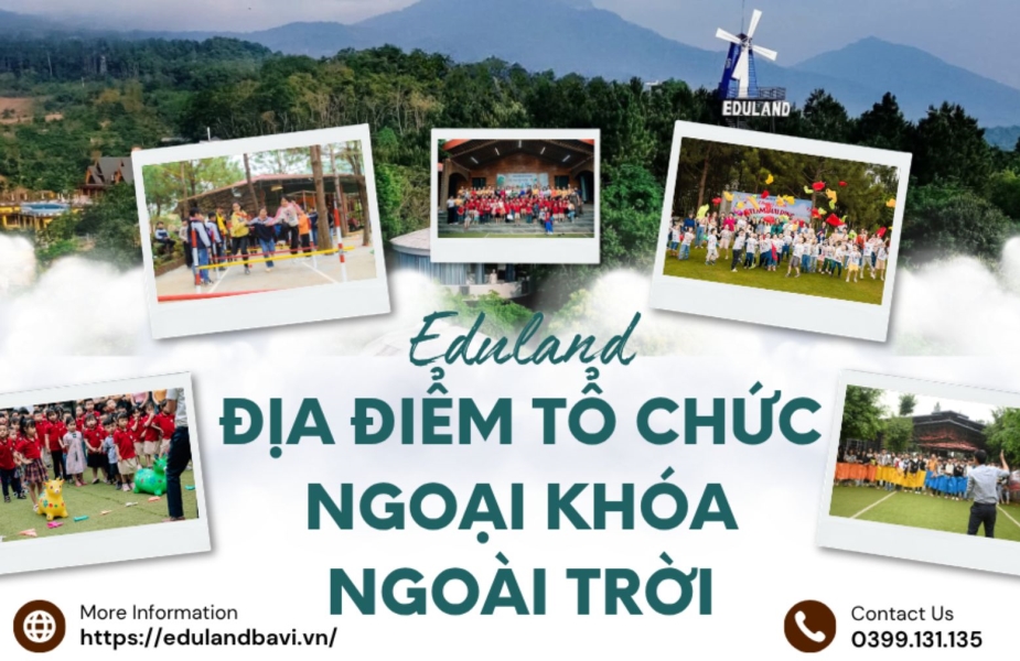 Outdoor School Extracurricular Venue at the Start of the Academic Year | Eduland Ba Vi – Green Campus, Stilt House, Large Event Hall